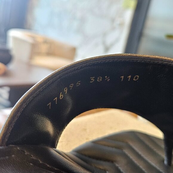 Gucci Double G Mule 776995 BK060 - 1000 Black Leather Size 38+ New Womens Shoes - Picture 8 of 11